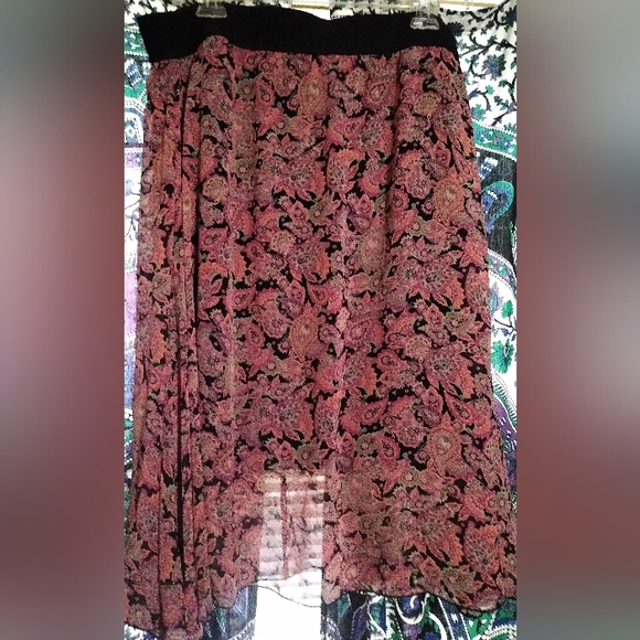 LulaRoe Lined Skirt Size 2XL Floral Print - Picture 2 of 5